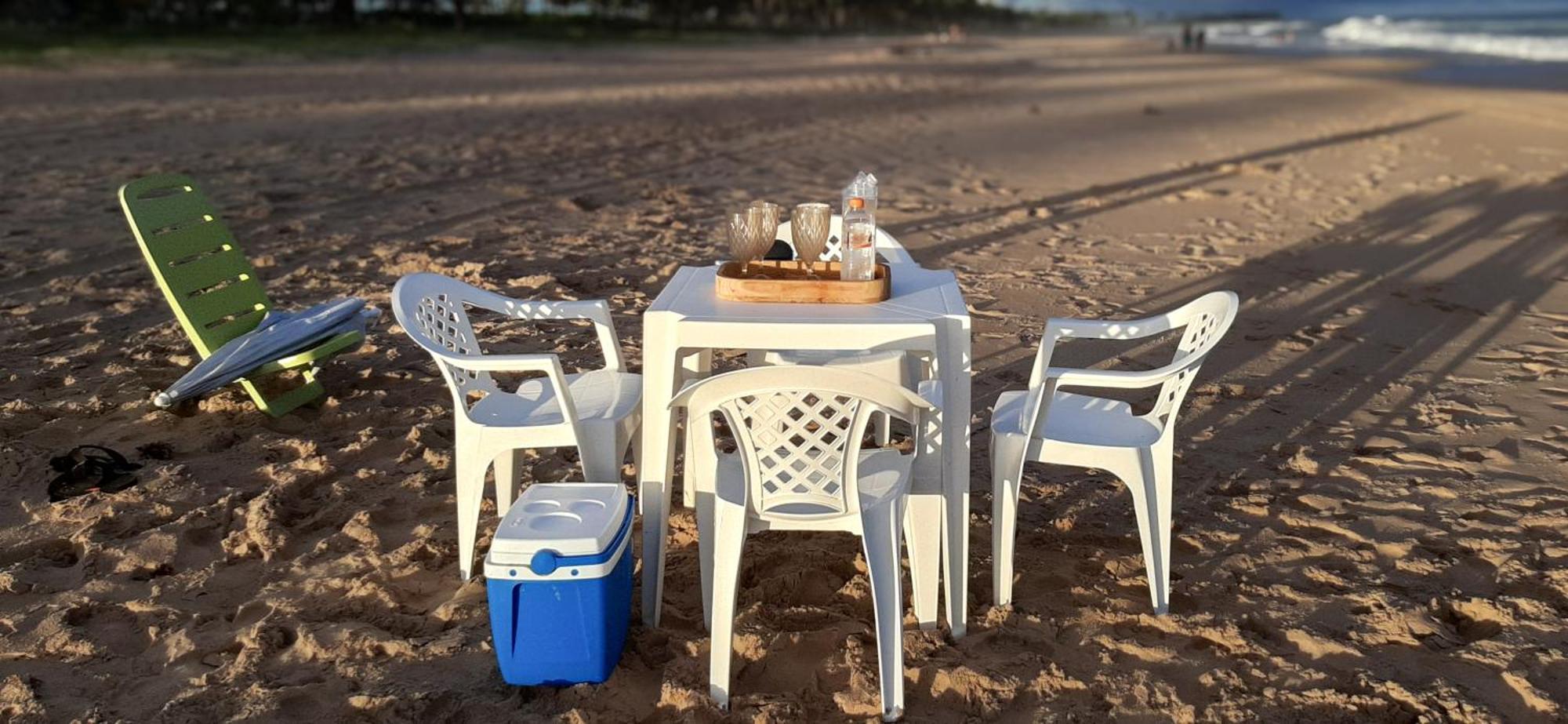 Chale Brisa Mar Pe Na Areia Em Barra Do Jacuipe Camacari Exterior foto